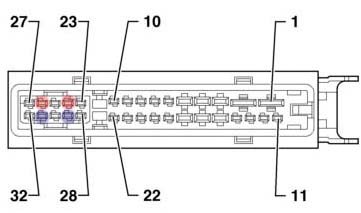 Audi DSP T32h connector