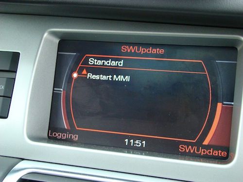 Audi MMI 2G after software update procedure