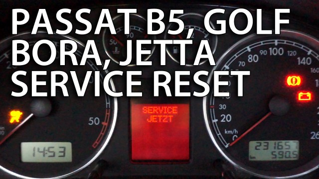 VW reset service reminder (Passat, Golf, Bora, Jetta)