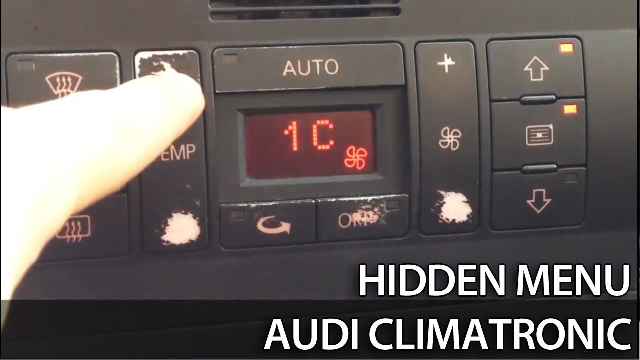 Audi single-zone Climatronic hidden menu (A2, A3, A4) - mr-fix.info