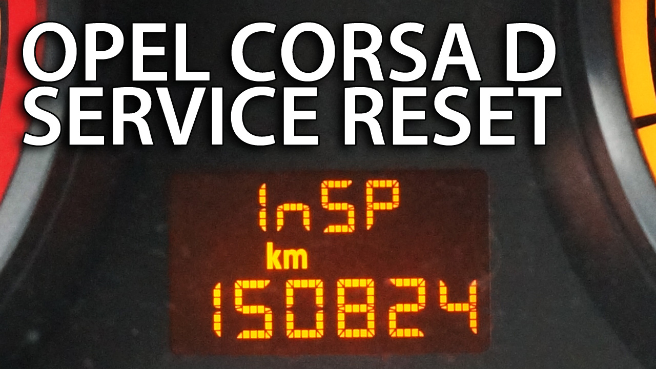 Opel Corsa D inspection reset