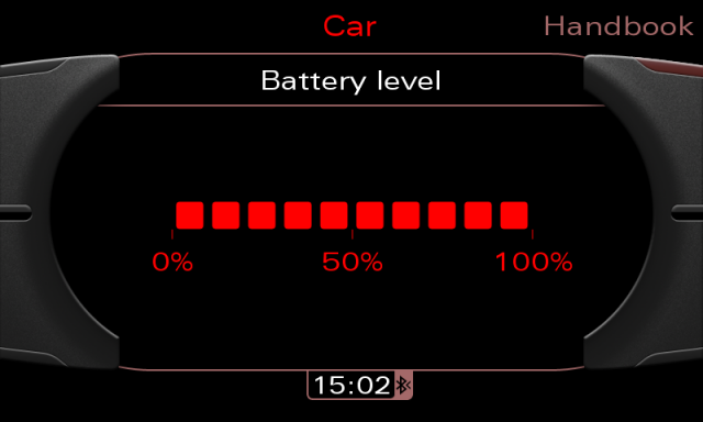 Audi MMI 3G screenshot - Battery level