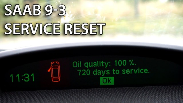 Saab 9-3 reset service reminder how to