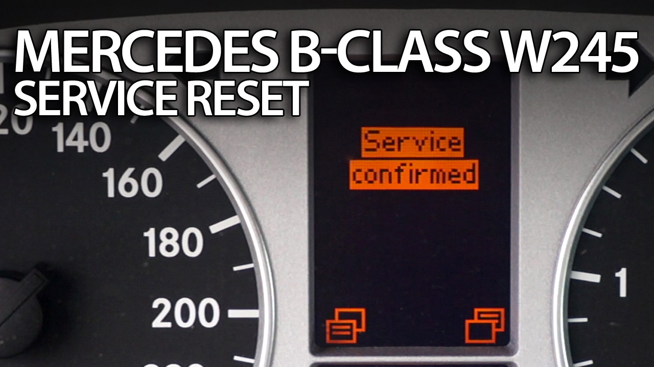 Mercedes W245 service reminder reset