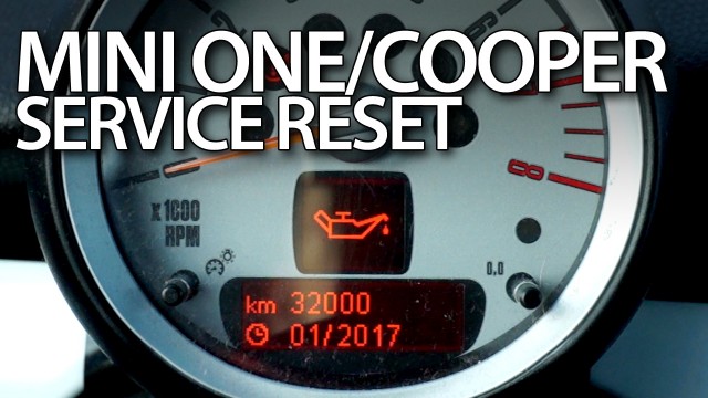 Mini One Cooper service reset