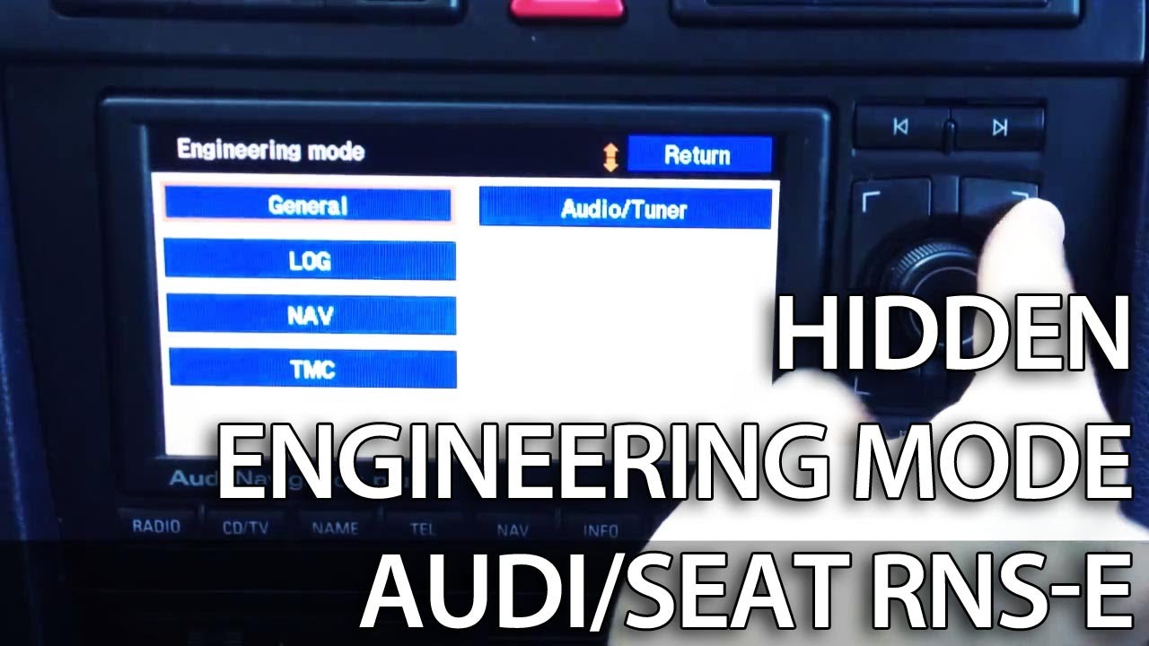 Audi Navigation Plus RNS-E hidden menu (engineering mode)