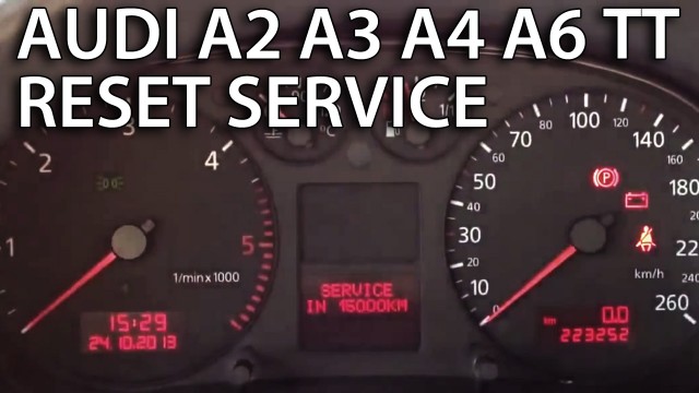 Audi reset service reminder (A2, A3 8L, A4 B6, A6 C5, TT 8N)