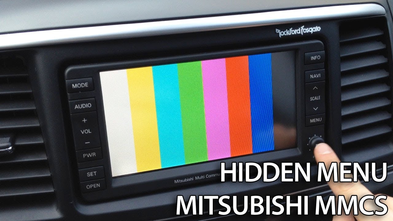 Mitsubishi MMCS hidden menu Lancer Pajero Outlander ASX RVR