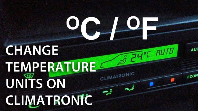 Skoda & VW Climatronic temperature units change