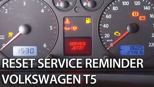 VW T5 reset service inspection reminder