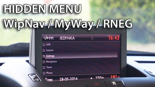 Hidden menu RNEG, WipNav, MyWay