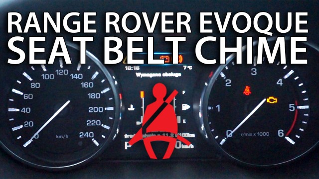 Range Rover Evoque seat belt chime disable