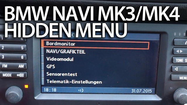 Hidden menu BMW navigation MK3 MK4