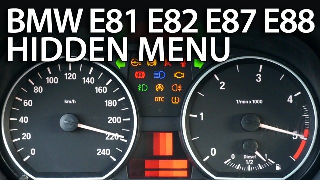 BMW 1-Series hidden menu (E81, E82, E87, E88)