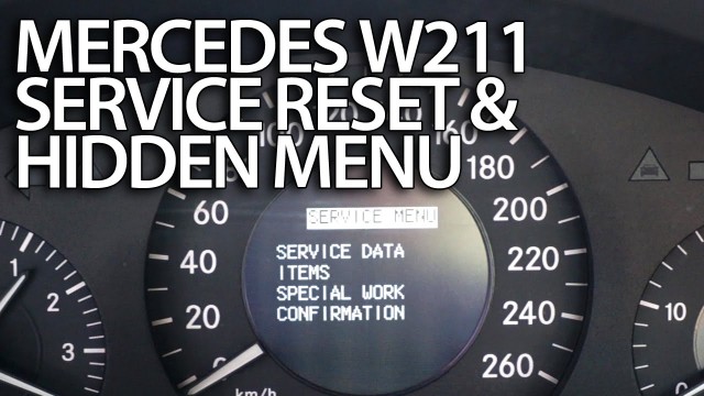 Mercedes W211 service reminder reset (emissions inspect. performed on time) E-Class