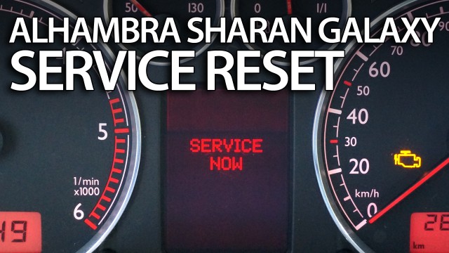 Reset service reminder Sharan, Galaxy, Alhambra