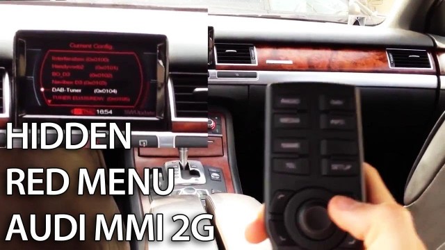 Audi MMI 2G hidden red menu description