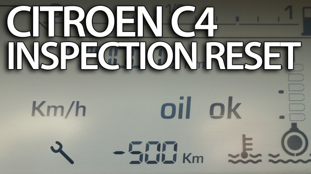 Citroen C4 service reminder reset
