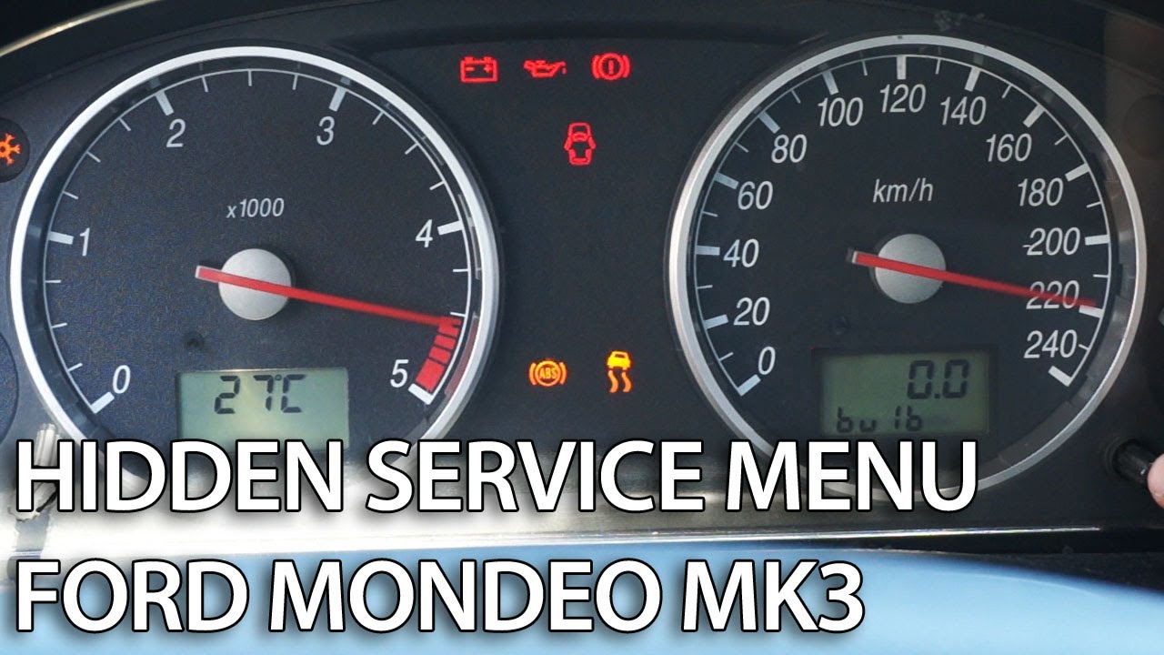 Ford Mondeo MK3 hidden menu