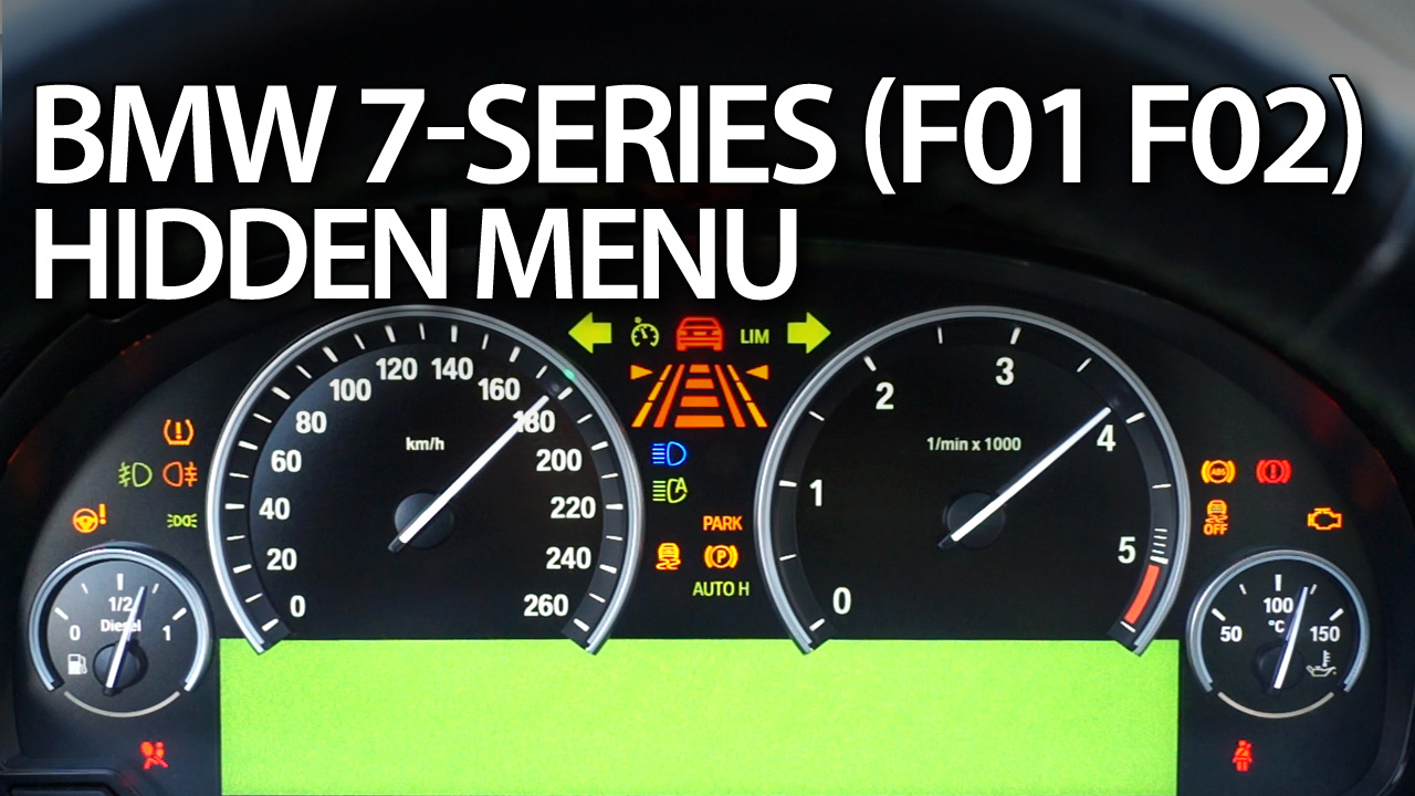 BMW F01 F02 hidden menu diagnostic mode
