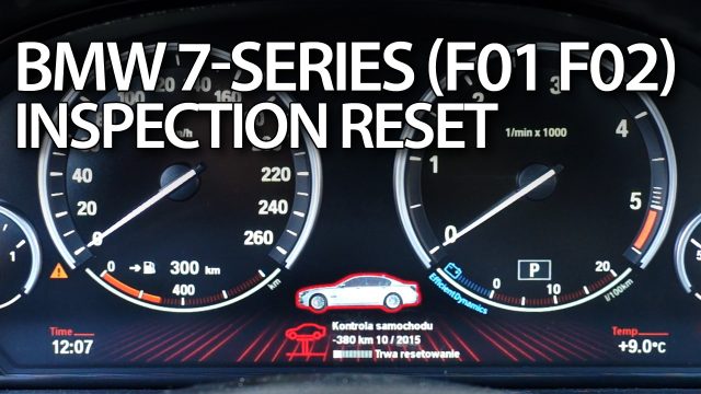 BMW F01 F02 service reset (7-series inspection)